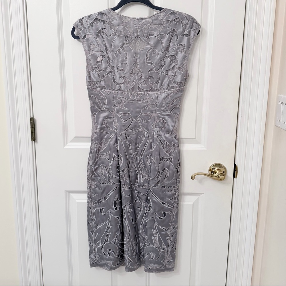 Sue Wong Silver Gray Cocktail Dress NWT Formal Dress Size 2 - Picture 3 of 10